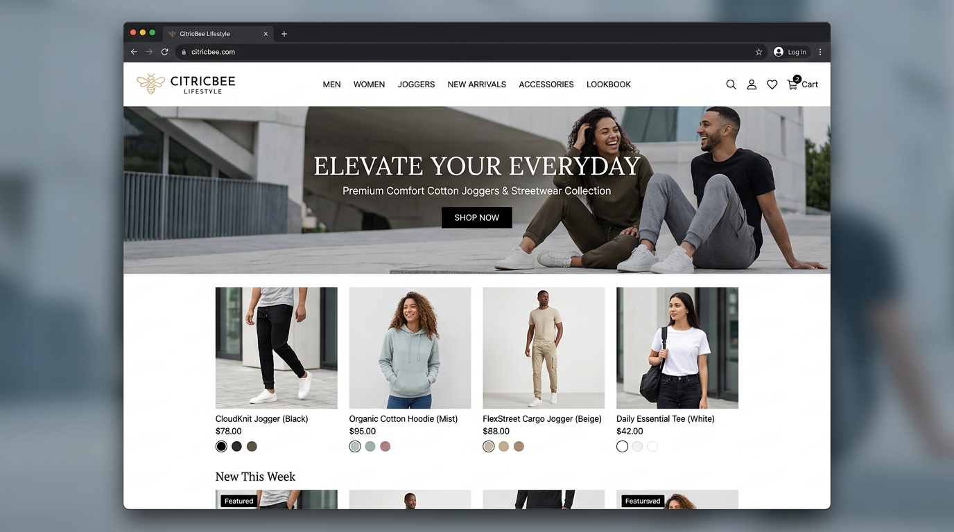 CitricBee Ecommerce Website screenshot