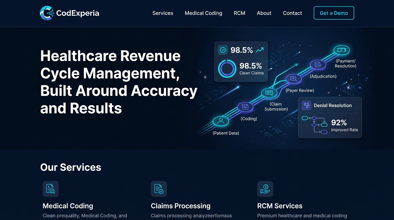 Codexperia Medical Coding & Healthcare RCM screenshot